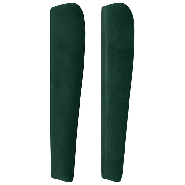 vidaXL Wingback Headboard Dark Green 163x23x118/128 cm Velvet