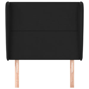 vidaXL Wingback Headboard Black 83x23x118/128 cm Faux Leather