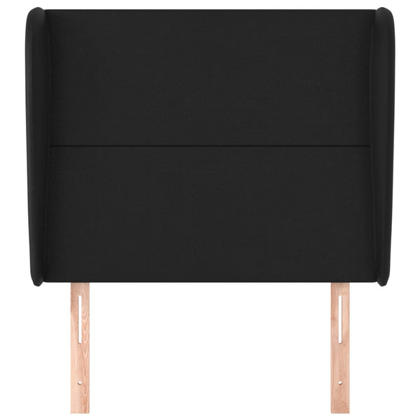 vidaXL Wingback Headboard Black 83x23x118/128 cm Faux Leather