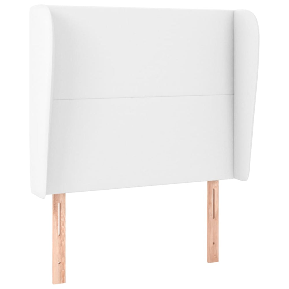 vidaXL Wingback Headboard White 83x23x118/128 cm Faux Leather