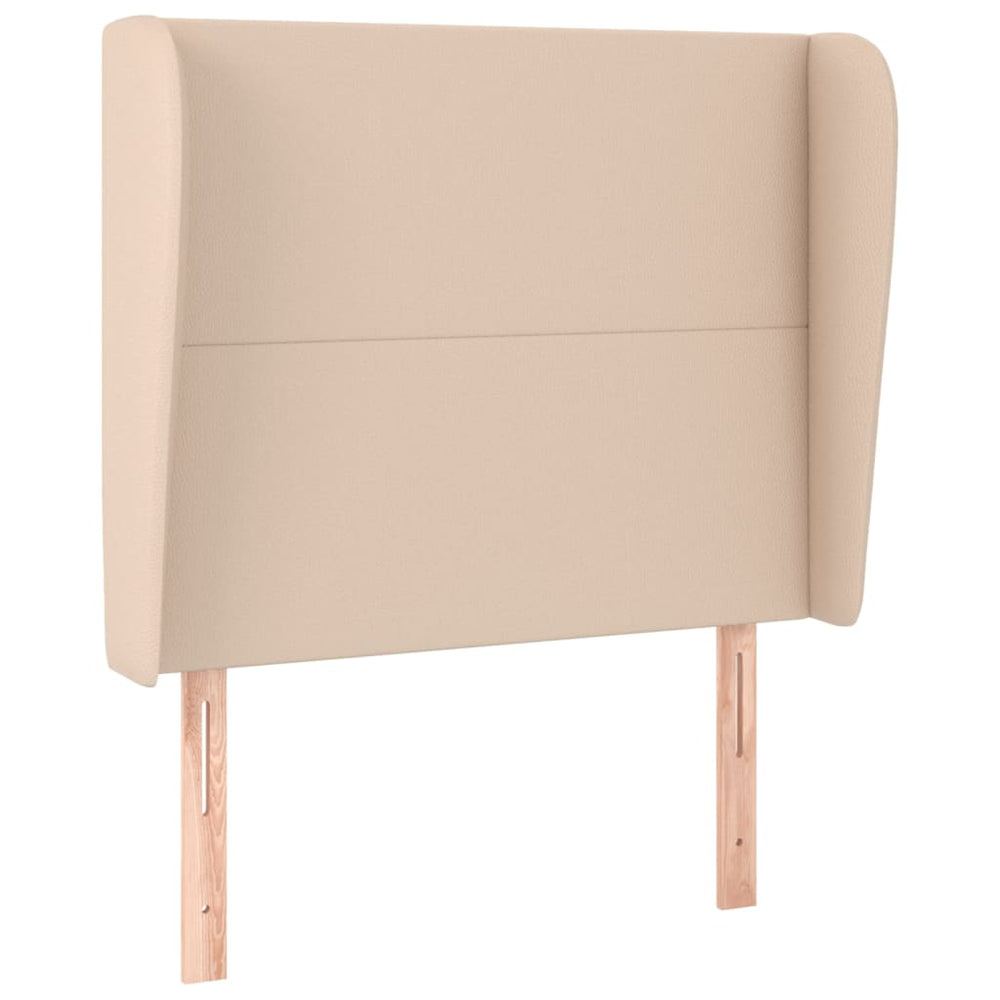 vidaXL Wingback Headboard Cappuccino Brown 83x23x118/128 cm Faux Leather