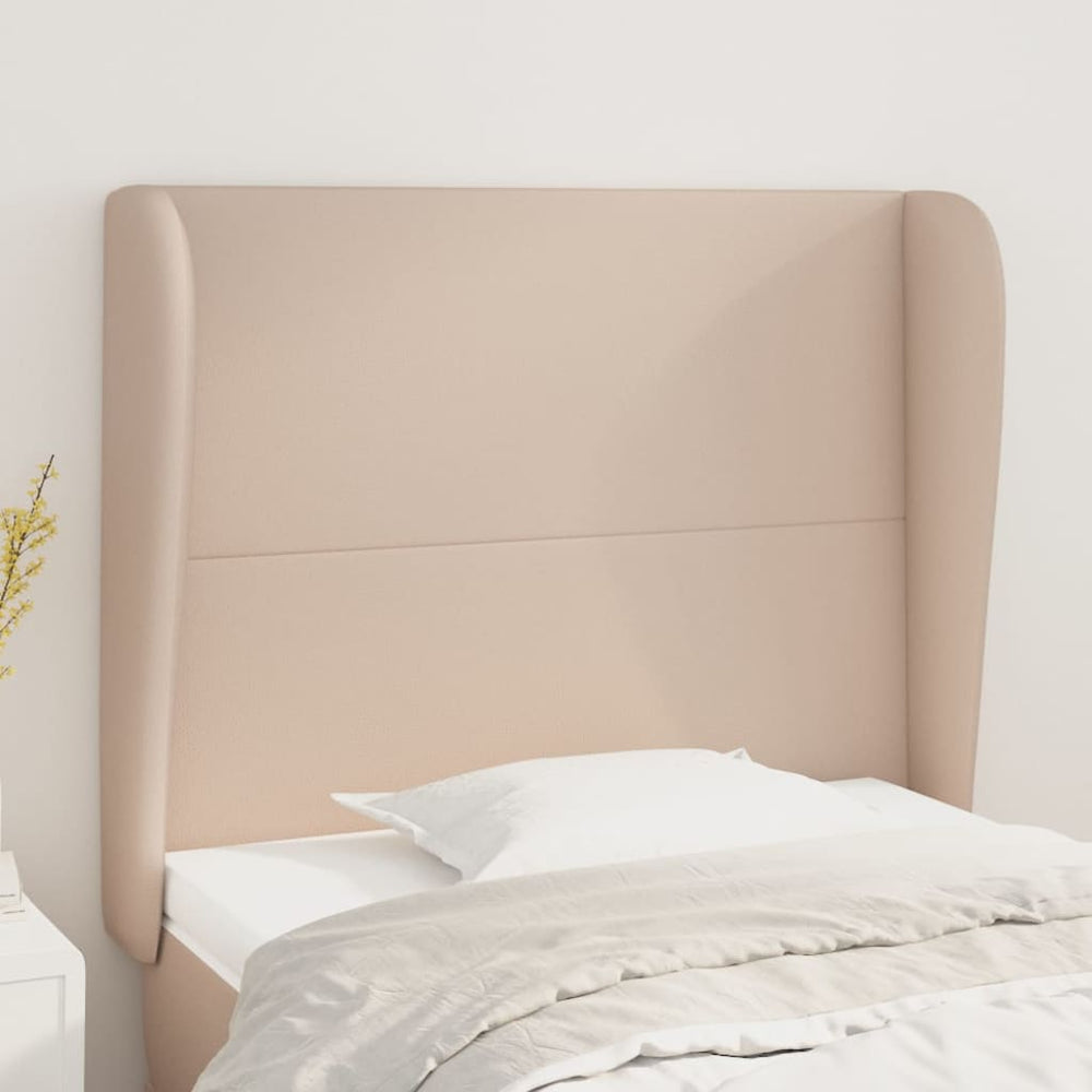 vidaXL Headboard with Wings Cappuccino Brown 93x23x118/128 cm Faux Leather