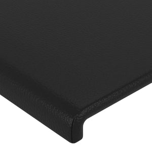 vidaXL Wingback Headboard Black 103x23x118/128 cm Faux Leather