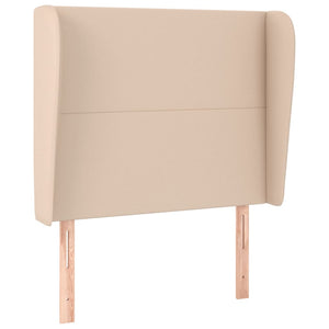 vidaXL Wingback Headboard Cappuccino Brown 103x23x118/128 cm Faux Leather