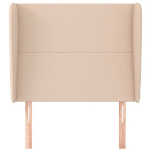 vidaXL Wingback Headboard Cappuccino Brown 103x23x118/128 cm Faux Leather