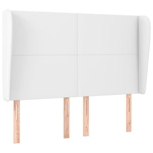 vidaXL Wingback Headboard White 147x23x118/128 cm Faux Leather