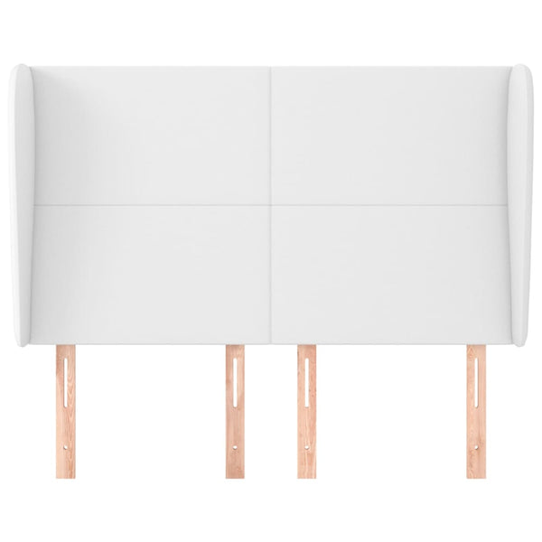 vidaXL Wingback Headboard White 147x23x118/128 cm Faux Leather
