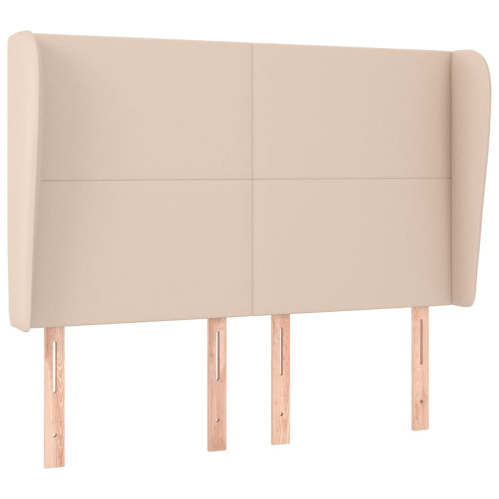 vidaXL Headboard with Wings Cappuccino Brown 147x23x118/128cm Faux Leather