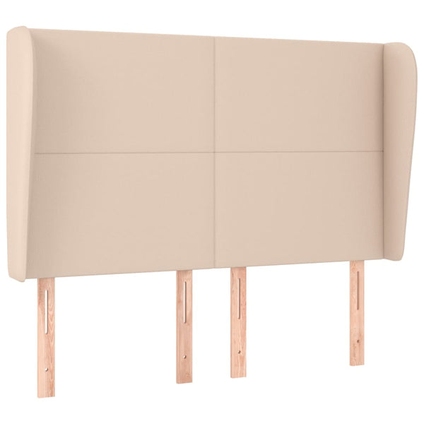 vidaXL Headboard with Wings Cappuccino Brown 147x23x118/128cm Faux Leather