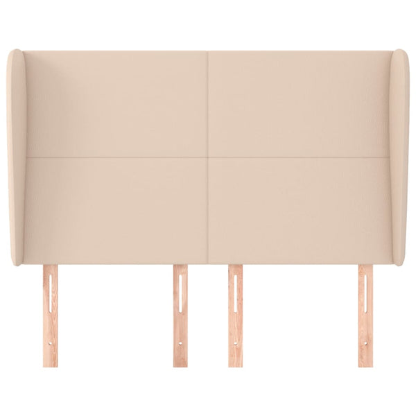 vidaXL Headboard with Wings Cappuccino Brown 147x23x118/128cm Faux Leather