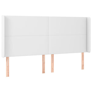 vidaXL Tufted Headboard White 183x23x118/128 cm Faux Leather