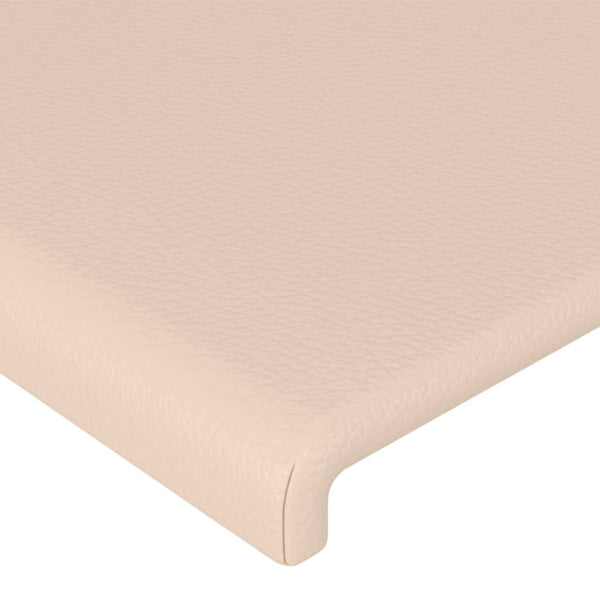 vidaXL Tufted Headboard with Wings Cappuccino Brown 203x23x118/128cm Faux Leather
