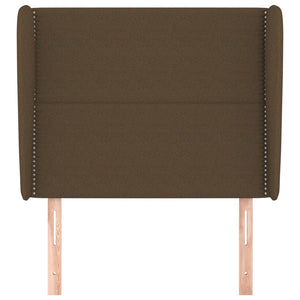 vidaXL Wingback Headboard Dark Brown 93x23x118/128 cm Fabric