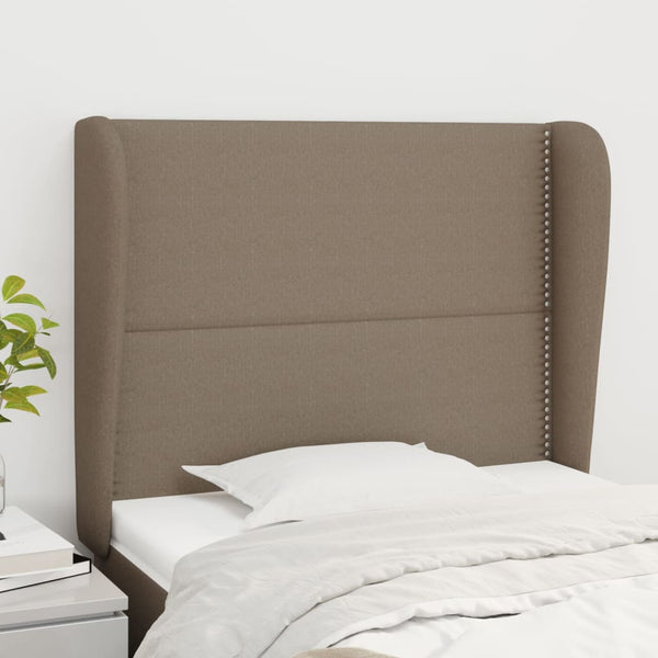vidaXL Wingback Headboard Taupe 93x23x118/128 cm Fabric
