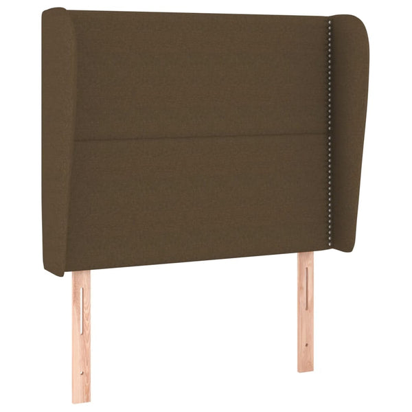 vidaXL Wingback Headboard Dark Brown 103x23x118/128 cm Fabric