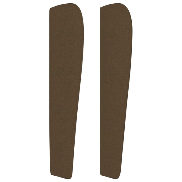 vidaXL Wingback Headboard Dark Brown 103x23x118/128 cm Fabric
