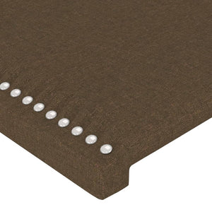vidaXL Wingback Headboard Dark Brown 103x23x118/128 cm Fabric