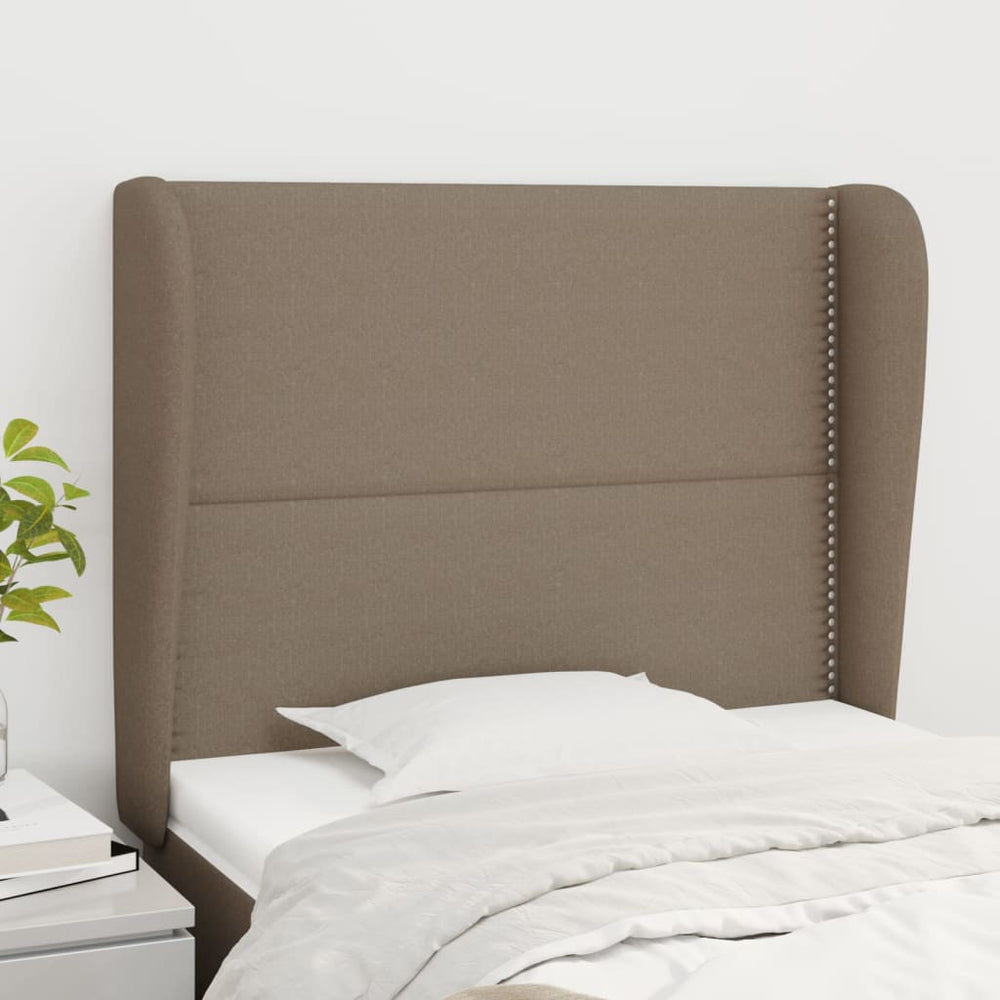 vidaXL Wingback Headboard Taupe 103x23x118/128 cm Fabric