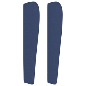 vidaXL Wingback Headboard Blue 103x23x118/128 cm Fabric