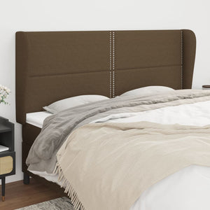 vidaXL Wingback Headboard Dark Brown 183x23x118/128 cm Fabric