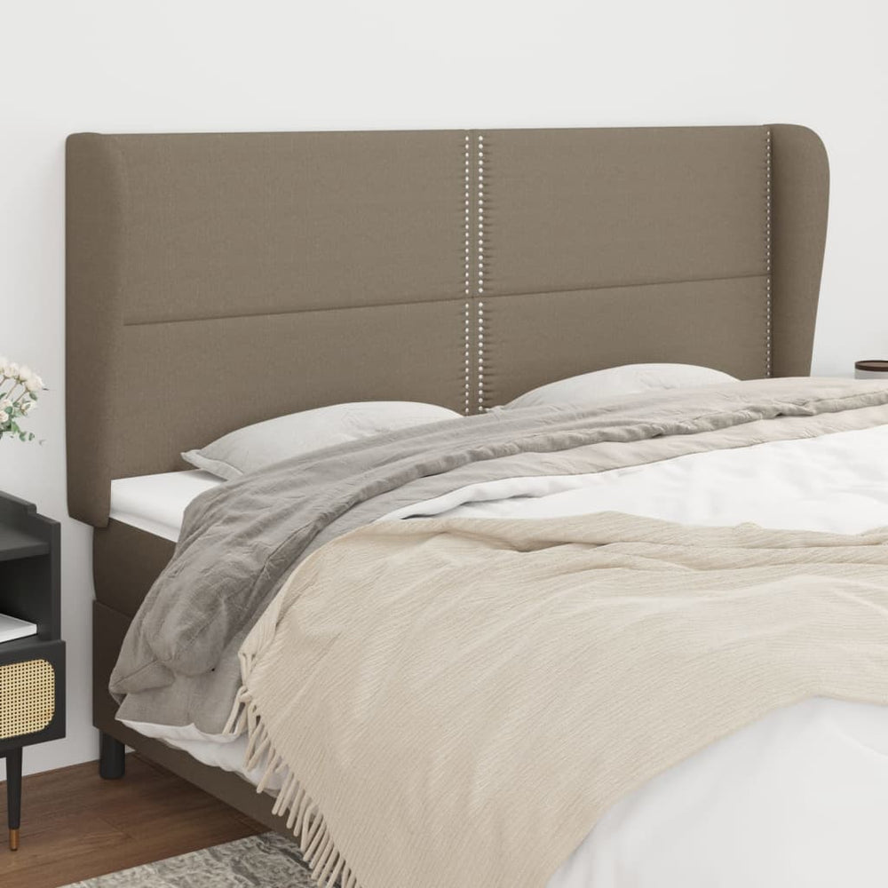 vidaXL Wingback Headboard Taupe 183x23x118/128 cm Fabric