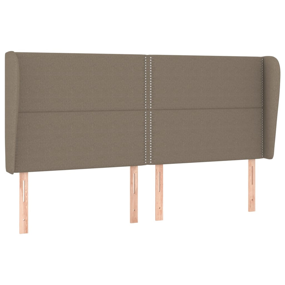 vidaXL Wingback Headboard Taupe 203x23x118/128 cm Fabric
