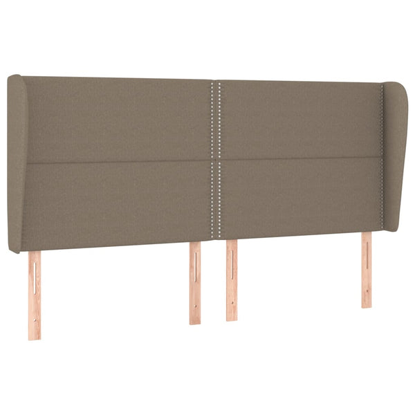 vidaXL Wingback Headboard Taupe 203x23x118/128 cm Fabric