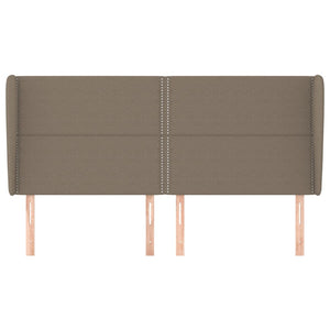 vidaXL Wingback Headboard Taupe 203x23x118/128 cm Fabric