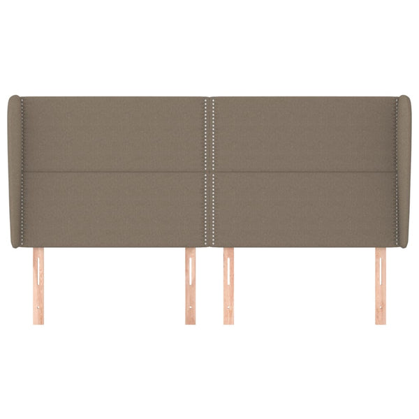 vidaXL Wingback Headboard Taupe 203x23x118/128 cm Fabric