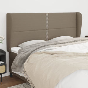 vidaXL Wingback Headboard Taupe 203x23x118/128 cm Fabric