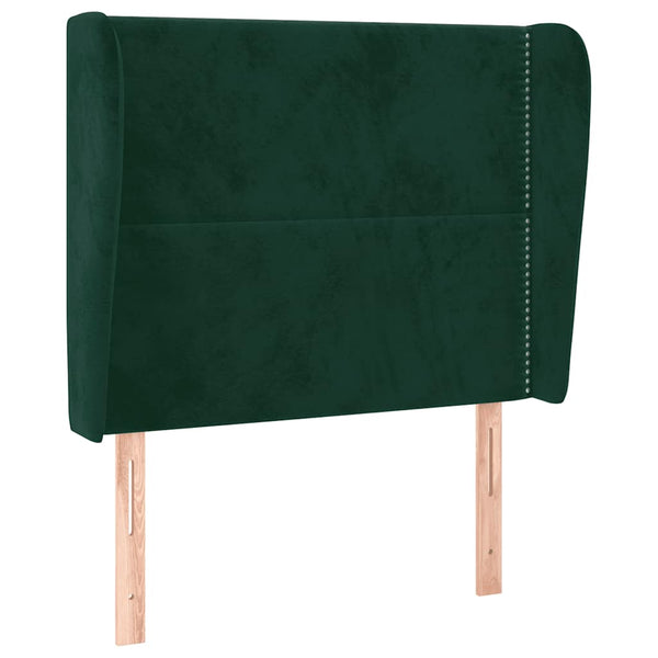 vidaXL Wingback Headboard Dark Green 93x23x118/128 cm Velvet
