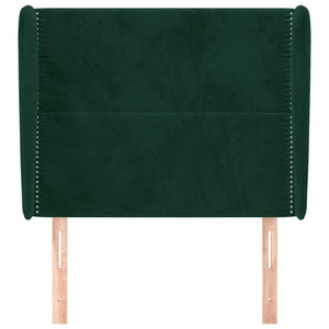 vidaXL Wingback Headboard Dark Green 93x23x118/128 cm Velvet