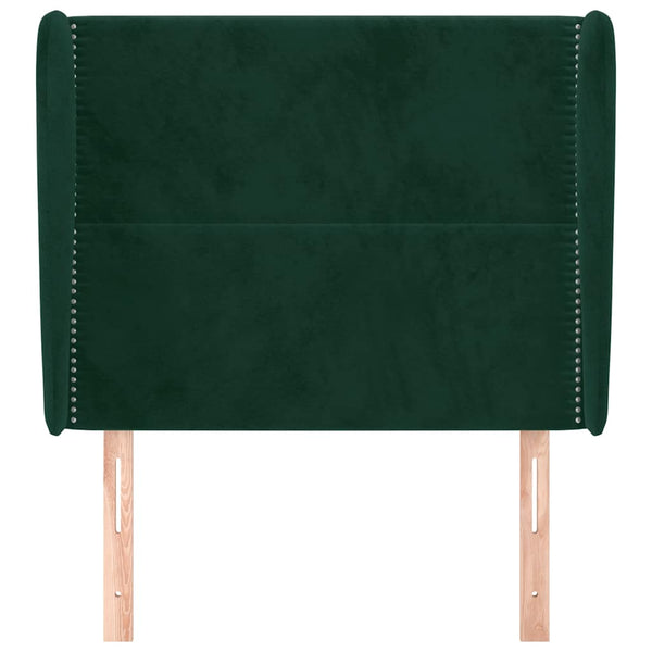 vidaXL Wingback Headboard Dark Green 93x23x118/128 cm Velvet