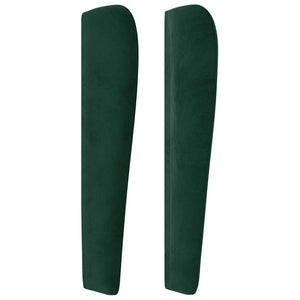 vidaXL Wingback Headboard Dark Green 93x23x118/128 cm Velvet