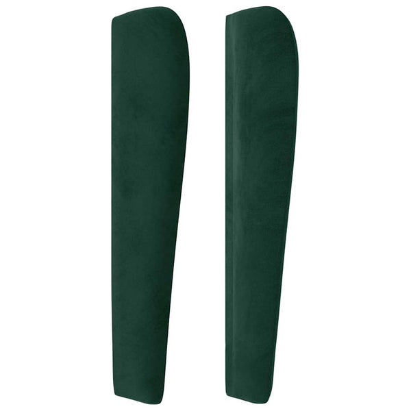 vidaXL Wingback Headboard Dark Green 93x23x118/128 cm Velvet