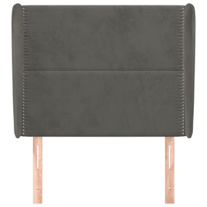 vidaXL Wingback Headboard Dark Grey 103x23x118/128 cm Velvet