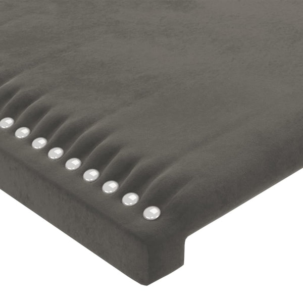 vidaXL Wingback Headboard Dark Grey 103x23x118/128 cm Velvet