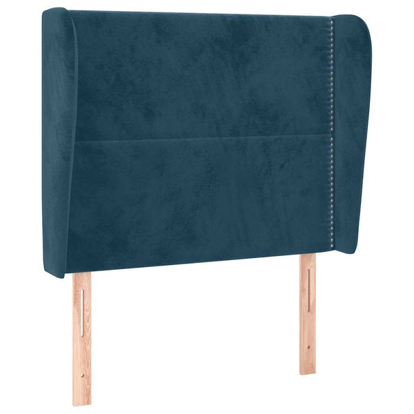 vidaXL Wingback Headboard Dark Blue 103x23x118/128 cm Velvet