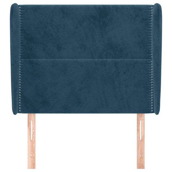vidaXL Wingback Headboard Dark Blue 103x23x118/128 cm Velvet