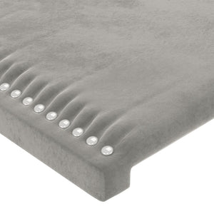 vidaXL Tufted Headboard Light Gray 147x23x118/128 cm Velvet