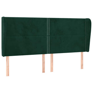 vidaXL Wingback Headboard Dark Green 203x23x118/128 cm Velvet