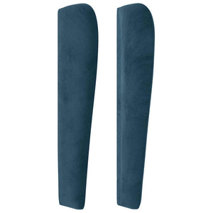 vidaXL Wingback Headboard Dark Blue 203x23x118/128 cm Velvet