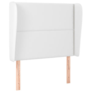 vidaXL Wingback Headboard White 103x23x118/128 cm Faux Leather
