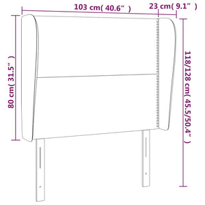 vidaXL Wingback Headboard White 103x23x118/128 cm Faux Leather