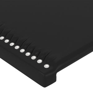 vidaXL Wingback Headboard Black 147x23x118/128 cm Faux Leather