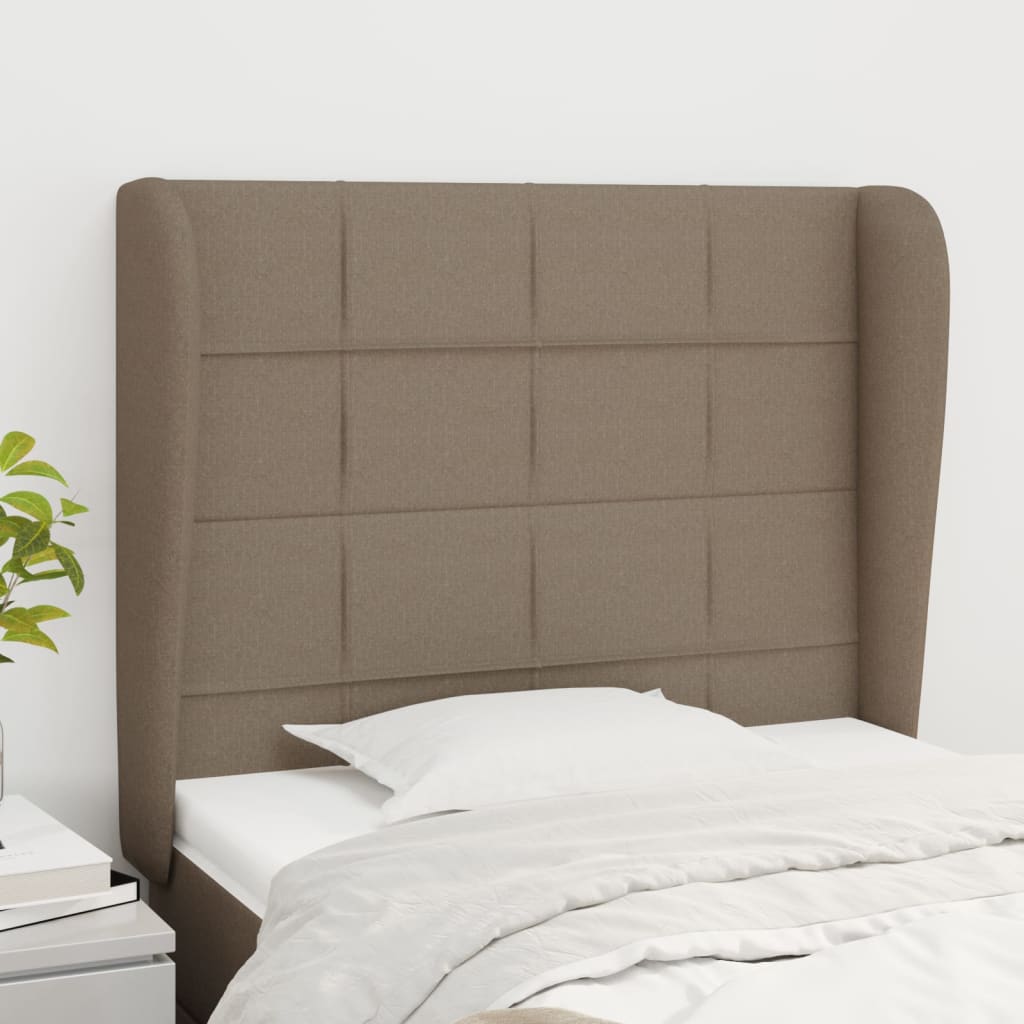 vidaXL Wingback Headboard Taupe 83x23x118/128 cm Fabric