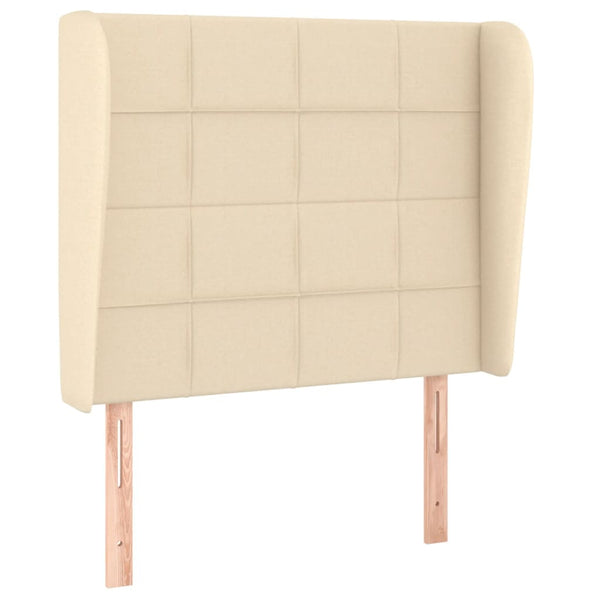 vidaXL Wingback Headboard Cream 83x23x118/128 cm Fabric