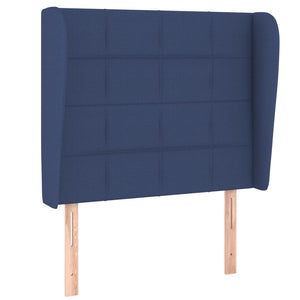 vidaXL Wingback Headboard Blue 83x23x118/128 cm Fabric
