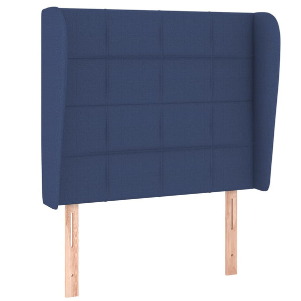vidaXL Wingback Headboard Blue 83x23x118/128 cm Fabric