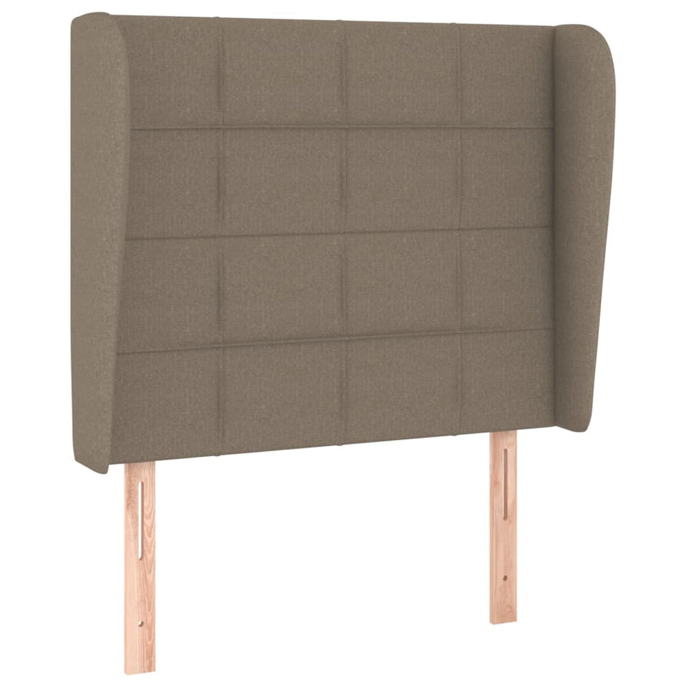 vidaXL Wingback Headboard Taupe 93x23x118/128 cm Fabric